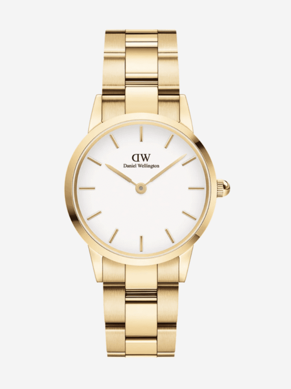 Montre Daniel Wellington femme bracelet link or 28mm cadran blanc Maroc