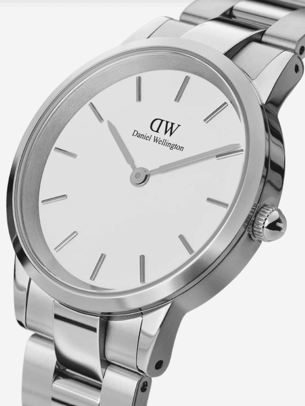 Montre Daniel Wellington femme bracelet link silver 28mm cadran blanc Maroc