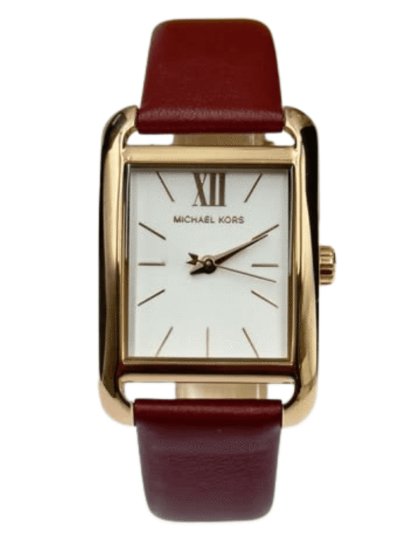 Montre Michael Kors MKO1098 Maroc cadran blanc chiffres romains index dorés 27mm