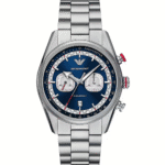 Montre Homme Emporio Armani AR11676 cadran bleu marine et poussoir rouge pour homme au Maroc.