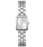 Montre femme GUESS GW0865L1 Isla argentée avec boîtier rectangulaire 22x28mm et cristaux