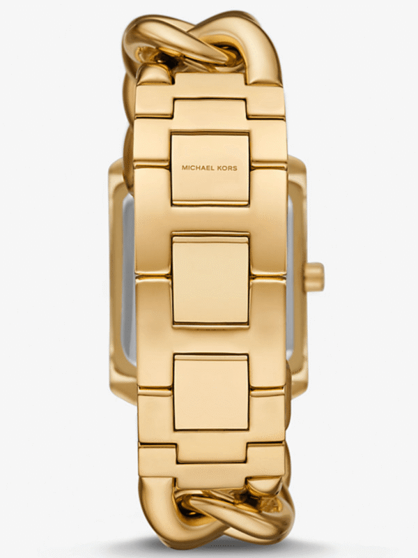 Montre Michael Kors Emery MK7300 dorée avec maillons XXL pour femme au Maroc.