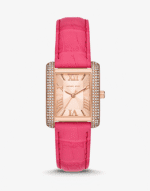 Montre Michael Kors Emery MK2984 rose gold avec bracelet cuir crocodile pour femme au Maroc.