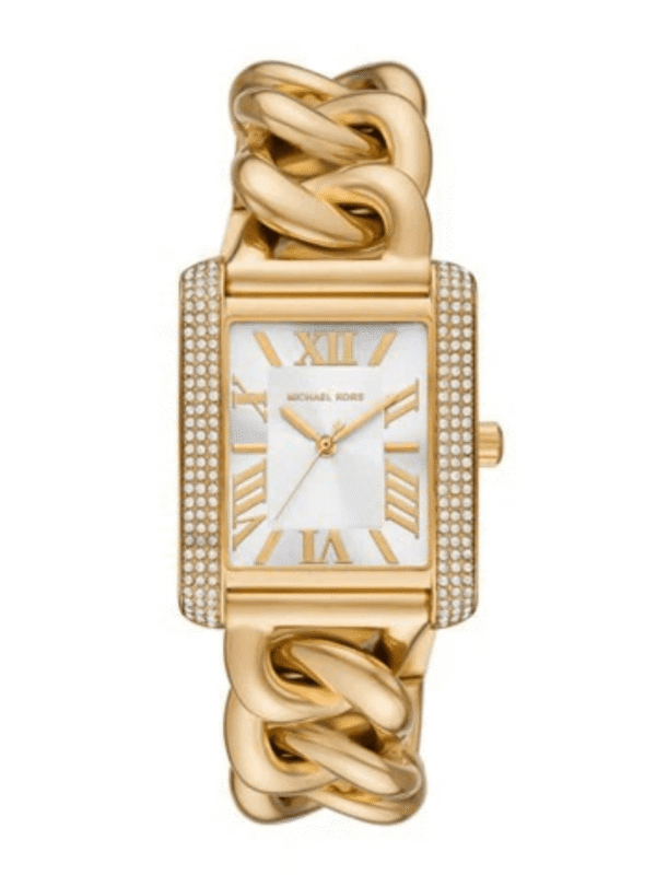Montre Michael Kors Emery MK7300 dorée avec bracelet chaîne pour femme au Maroc.