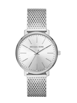 montre Michael Kors Pyper MK4338 argentée maille milanaise cadran sunray cristaux pour femme au Maroc.