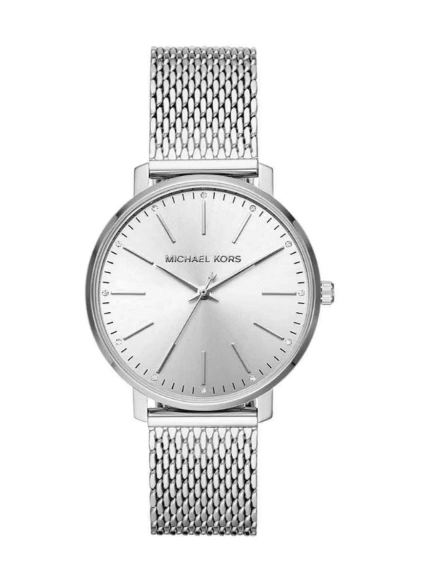 montre Michael Kors Pyper MK4338 argentée maille milanaise cadran sunray cristaux pour femme au Maroc.