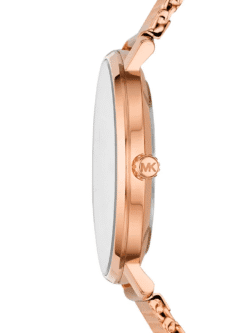 Montre Michael Kors Pyper MK4340 or rose profil boîtier fin couronne MK pour femme au Maroc.