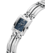 Montre GUESS GW0807L1 argentée avec bracelet chaîne entrelacé pour femme au Maroc.