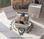 Montre Michael Kors Emery Bleue Dorée Maroc