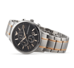 Montre Emporio Armani AR11165 bracelet bicolore argent or rose acier chronographe homme Maroc