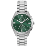 Montre Emporio Armani AR11480 homme chronographe cadran vert face acier Maroc
