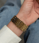 Bracelet acier 5 maillons doré Michael Kors Georgie MK4934 au poignet