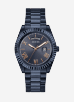montre guess day date watch gw0265g9 bleu navy vue de face