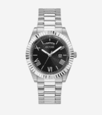 montre guess day date watch gw0265g1 connoisseur cadran noir vue de face