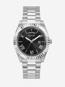 montre guess day date watch gw0265g1 connoisseur cadran noir vue de face
