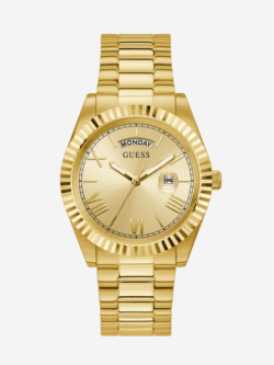 montre guess day date watch gw0265g2 watch gold tone vue de face