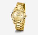 montre guess day date gw0265g2 gold cadran champagne romains