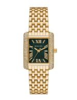 Montre Michael Kors Emery MK4742 femme dorée cadran vert cristaux pavés 27mm