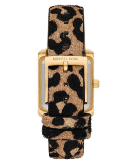 Dos montre Michael Kors MK7387 bracelet cuir léopard boucle ardillon dorée