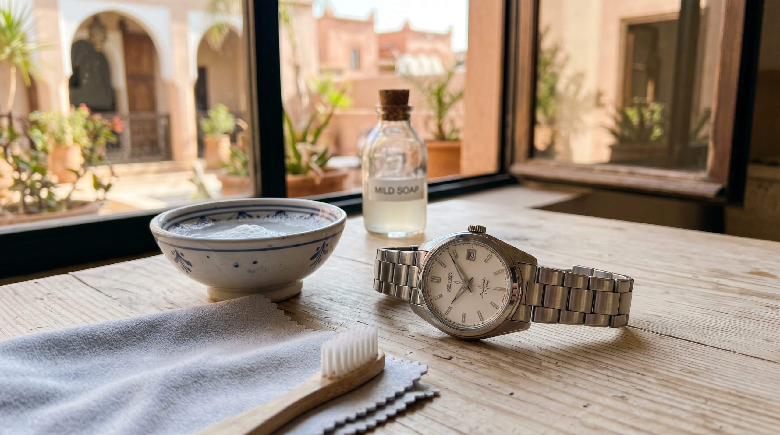 Comment nettoyer sa montre sans l’abîmer ? Comment nettoyer sa montre argent pour homme au Maroc.