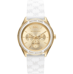 Montre Michael Kors Jessa MK7267 femme cadran doré bracelet blanc