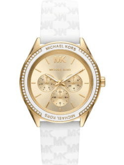 Montre Michael Kors Jessa MK7267 femme cadran doré bracelet blanc