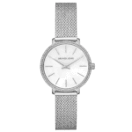 Montre Michael Kors MK4618 femme cadran blanc bracelet mesh argenté