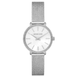 Montre Michael Kors MK4618 femme cadran blanc bracelet mesh argenté