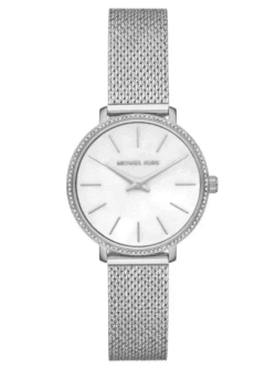 Montre Michael Kors MK4618 femme cadran blanc bracelet mesh argenté