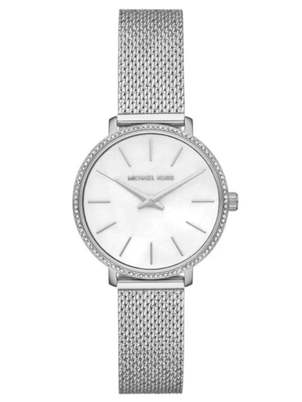 Montre Michael Kors MK4618 femme cadran blanc bracelet mesh argenté
