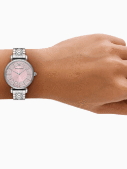 Emporio Armani AR11686 rose acier portée poignet pour femme au Maroc
