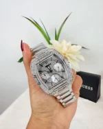 guess gw0104l1 bracelet acier argent détail pour femme au maroc