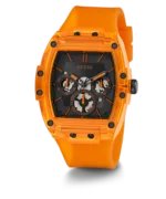 guess gw0203g10 montre homme cadran noir bracelet orange