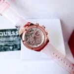 guess gw0409l3 montre femme boitier rose gold detail