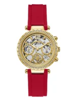 guess gw0484l1 solstice montre femme cadran transparent dore au maroc