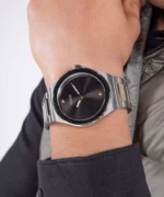 guess gw0833g3 angle poignet cadran noir acier 2tone pour homme au maroc