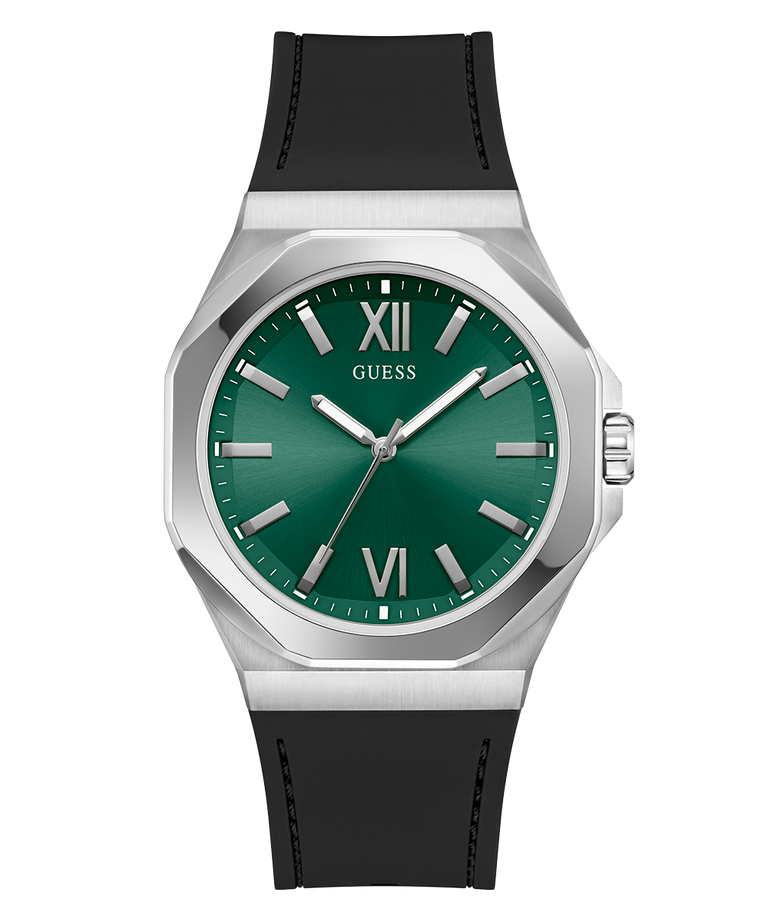 guess-gw0850g1-emperor-homme-cadran-vert-bracelet-noir-face guess gw0850g1 vert noir face pour homme au maroc