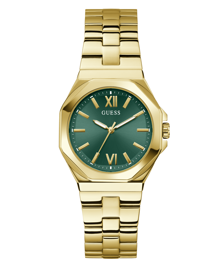 guess-gw0873l2-femme-cadran-vert-acier-dore-face guess gw0873l2 cadran vert doré pour femme au maroc