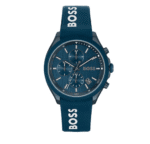 Hugo Boss Velocity 1514061 homme chronographe bleu vue de face.