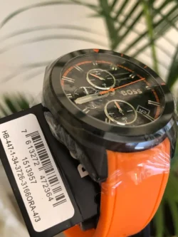 hugo boss orange volane 1513957 montre homme chrono cadran noir detail