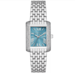 Michael Kors MK4829 femme cadran bleu argent vue de face.