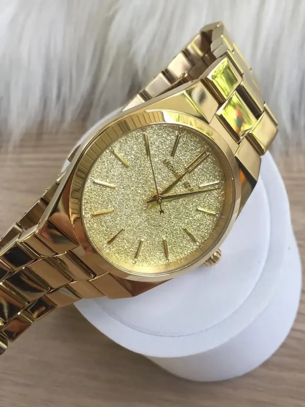 michael kors mk6623 cadran doré détail scintillant pour femme au maroc