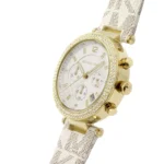 michael kors mk6916 montre femme style chic blanc dore
