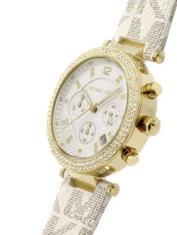 michael kors mk6916 montre femme style chic blanc dore