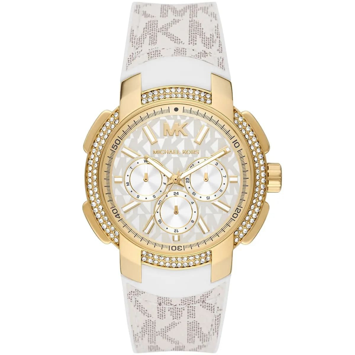 michael-kors-mk7221-montre-femme-cadran-blanc-bracelet-blanc-dore-face michael kors mk7221 montre femme cadran blanc bracelet blanc dore face