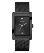 Montre GUESS GW0898G3 noir cadran rectangulaire minimaliste pour homme au Maroc.