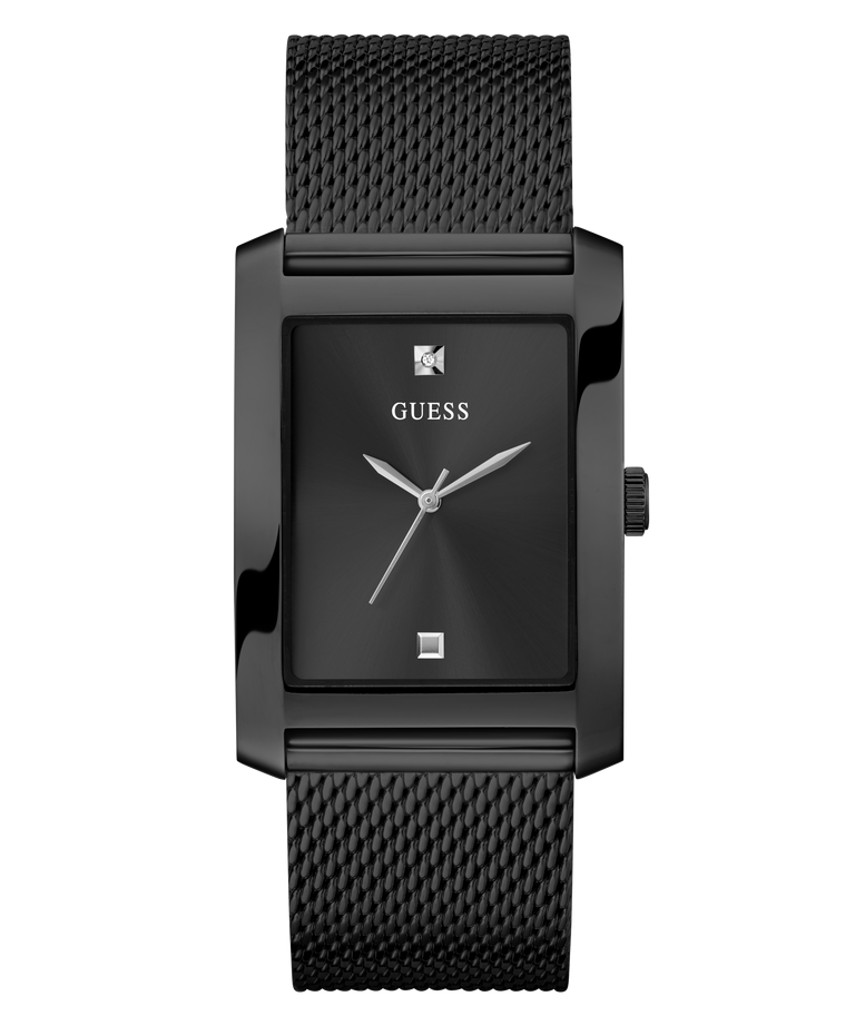 montre-guess-gw0898g3-noir-maroc Montre GUESS GW0898G3 noir cadran rectangulaire minimaliste pour homme au Maroc.