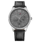 Tommy Hilfiger Damon 1791417 montre homme cadran noir bracelet cuir noir