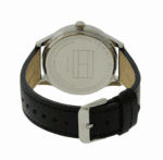 dos Tommy Hilfiger Damon 1791417 montre homme cadran noir bracelet cuir noir