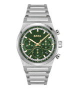 Montre Hugo Boss 1514220 vert avec détails dorés pour homme au Maroc.